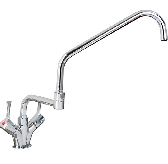 Mechline AquaTechnix LEVER operated faucet TX-B-20 base with 450mm double jointed spout