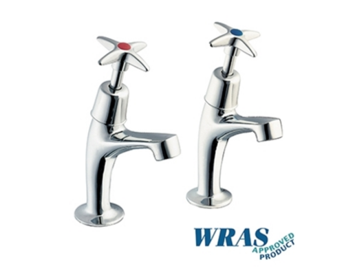 Die-Pat Chrome Plated Pillar Taps with 1/2" Crossheads - 2000/D